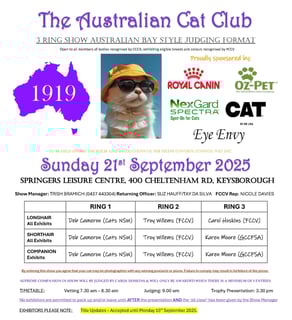 Event Australian Cat Club Show 2025