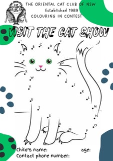 Event Colouring In Contest at The Oriental Cat Club of NSW All Breed Cat Show