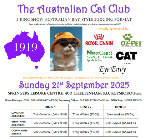 Australian Cat Club Show 2025